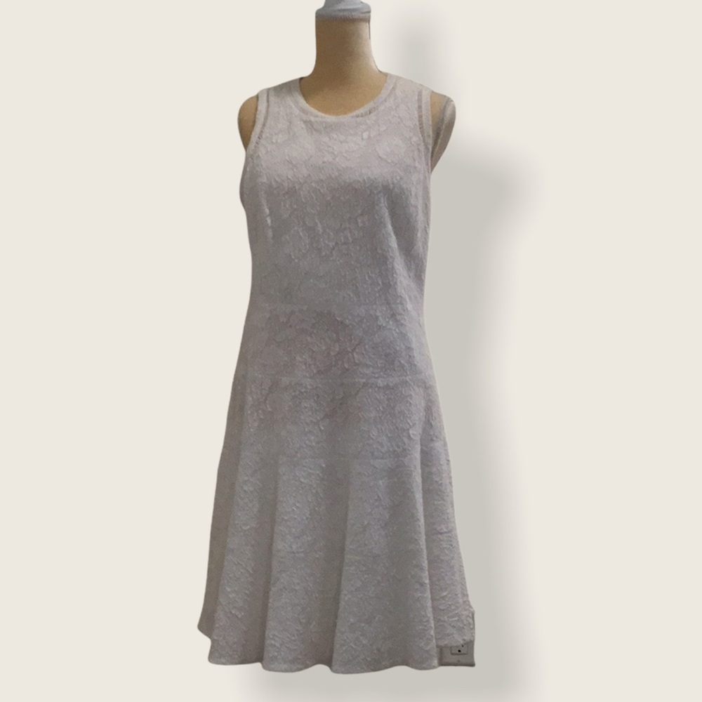 Rebeca Taylor - White sleeveless Jacquard  Dress size 12
